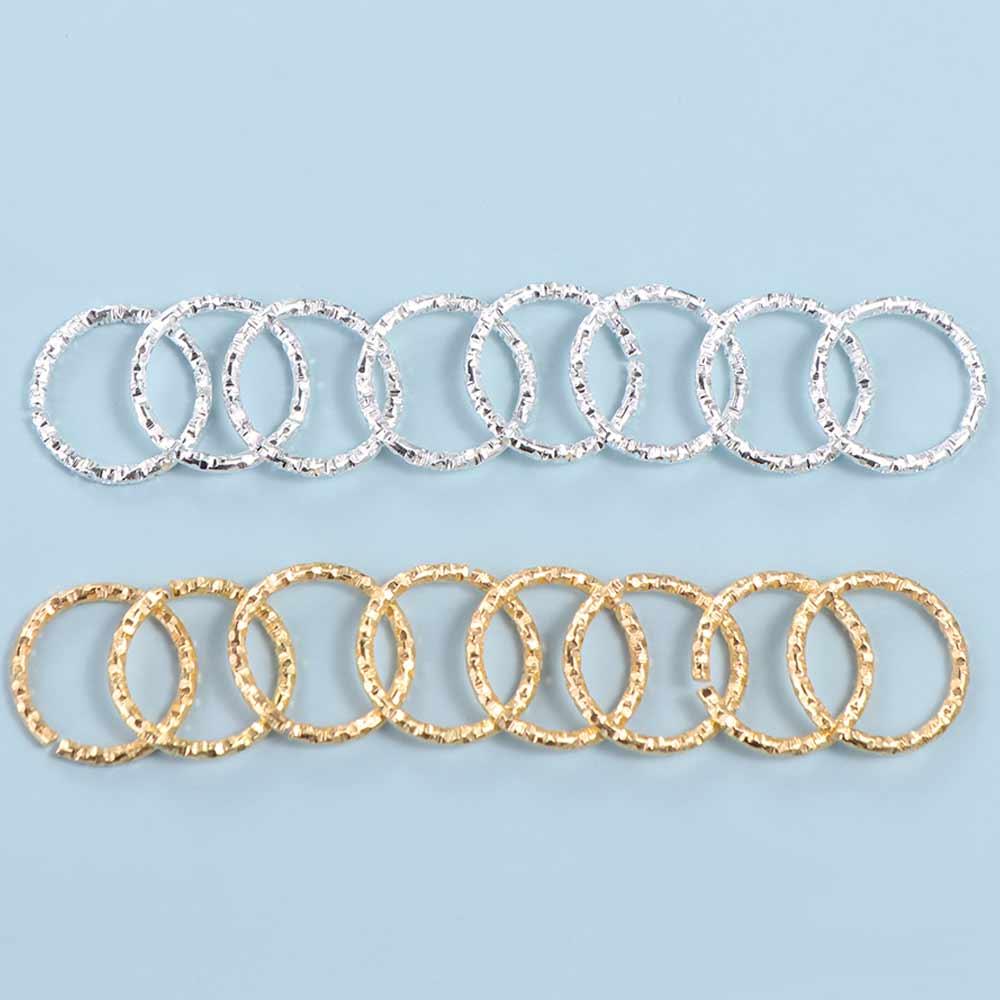 50 STÜCKE Öffnungsring Kreis Haarringe Anhänger Manschette Clip Haarflechten Styling Werkzeug Dreadlocks Perlen