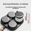 Cast Iron Fried Egg Pan Deepened Burger Machine Four-hole Egg Dumpling Pan Household Breakfast Pan Uncoated Non-stick Pan