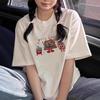 Summer New Cartoon Print Design Short-sleeved T-shirt Women's Casual Loose Versatile Top T-shirt