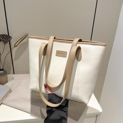 Tote Bag Women's 2025 New Large-capacity Commuter Bag Autumn Niche Design Shoulder Bag Simple Class Bag