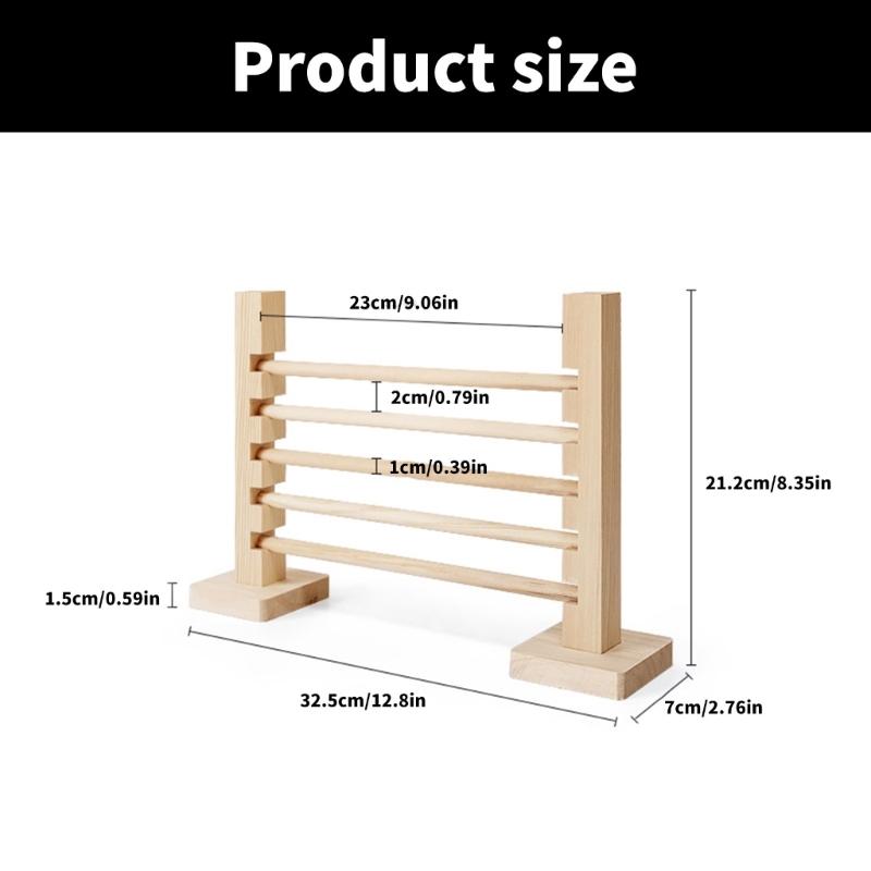Hamster Obstacle Hurdle Obstacle Rabbit Toy Wood Jump Bar for Hamster for Guinea Pigs, Gerbils Molar Toy Hurdle