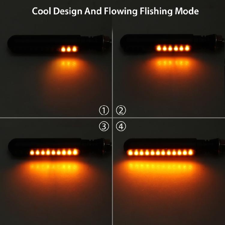 Motorrad Seitenspiegel LED Blinker Leuchte Sequenziell Fließender Blinker 2 Stück