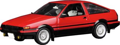Stavebnice automobilu Toyota Sprinter Trueno AE86 High Flash, dvoubarevné barevné kódování, plastový model MN02 Platts/MONO 1:32 (Červená černá) (Auto)