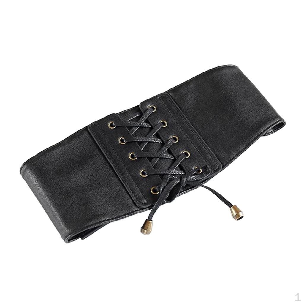 Steampunk Wide Waist Belt Girdle Waistband Accessories чёрный