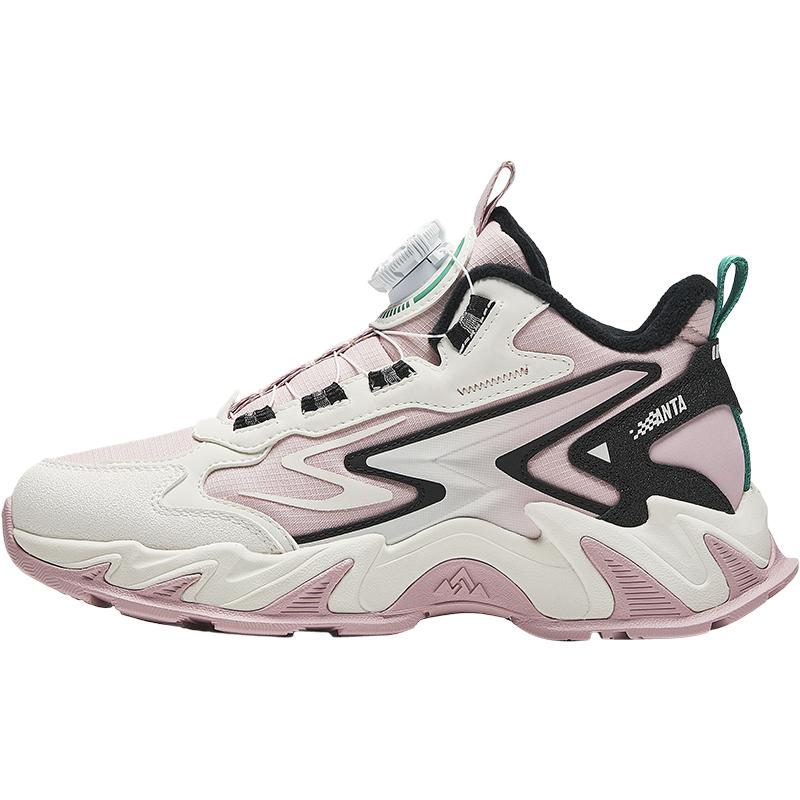 

Anta Детские кроссовки Mountain River из синтетической кожи и сетки, теплые, легкие, амортизирующие, средней высоты, повседневные. Детские повседневные кроссовки розово-белые A22446933-1 36
