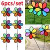 Windrad Blume Windmühle Bunt Niedlich Geschenke Stoff Windmühle Windrad Gartenbedarf Hohe Qualität Haus Garten Hof Dekoration