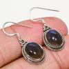 Natural Labradorite Gemstone 925 Solid Sterling Silver Gift Earring 1.25" c7Y04