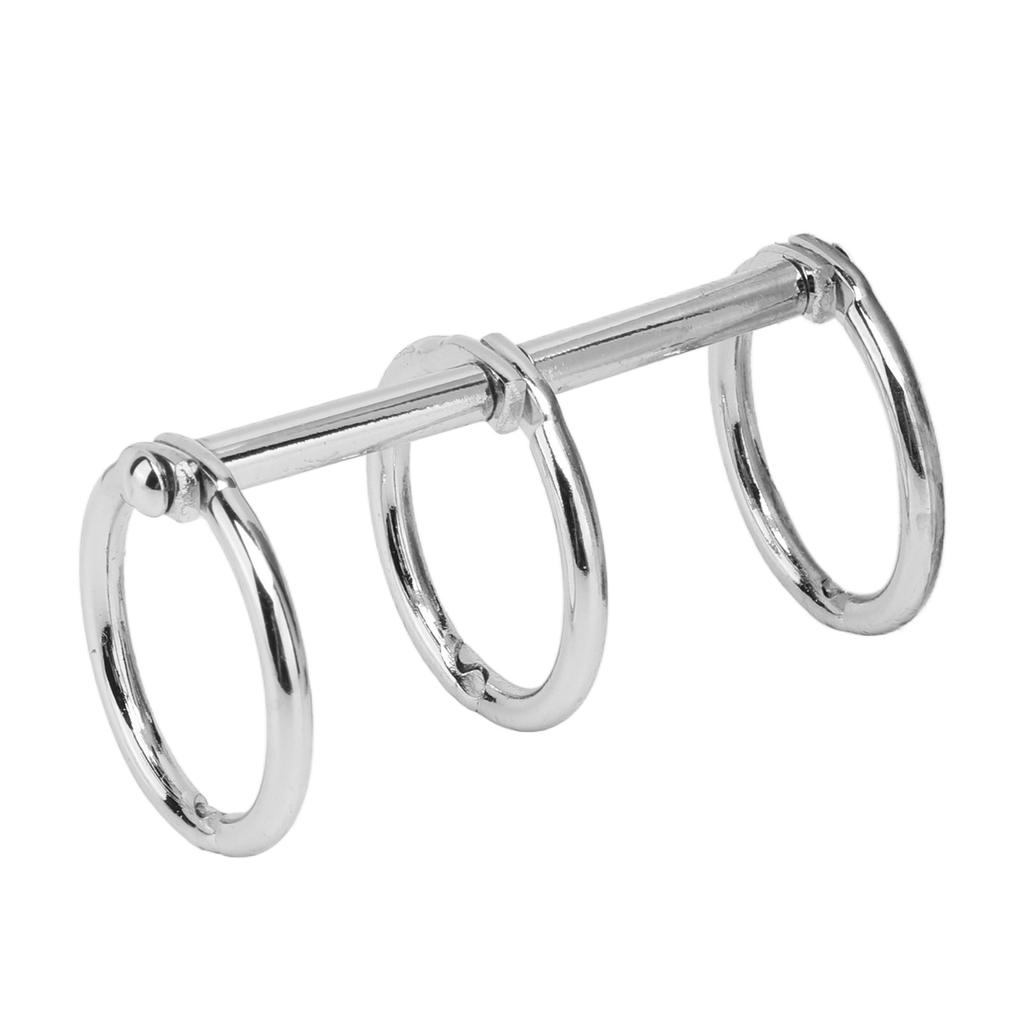 Rings Reusable 3 Hole Electroplated Metal Hand Account Paper Loose Leaf Binding Rings