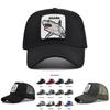 Cute Shark Embroidered Baseball Cap Adjustable Cotton Casual Cartoon Pattern Hat