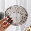 Transparent Chinese Tea Cake Plate Exquisite Dim Sum Cake Plate Household Fruit Plate Living Room Desktop Retro Wedding Dried Fruit Plate
