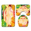 Christmas Bathroom Floor Mat Toilet Three-Piece Set