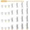 Comprehensive 890Pcs Stainless Steel Metric Bolts and Nut Set M2M3M4 Includes Hex Socket Head Caps and Washers