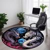1pc Dragon Yin Yang Chair Carpet for Office, Round Non Slip Durable Large Size Office Carpet, Suitable for Office