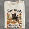 Comfort Colors Kitty Biscuits Shirt, Black Cat Baking Tee, Halloween Spooky Bakery Top, Vintage Fall Graphic, Cat Mom We Knead Em
