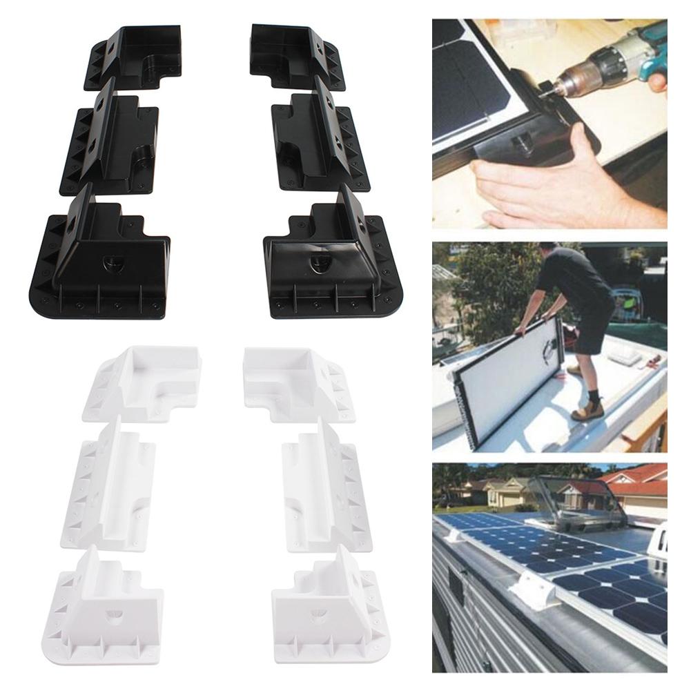 Mehrteiliges Solarpanel-Montagehalterungsset in Weiß oder Schwarz