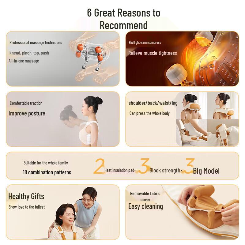 Bear Neck and Shoulder Massager Shawl AMQ-D15H3