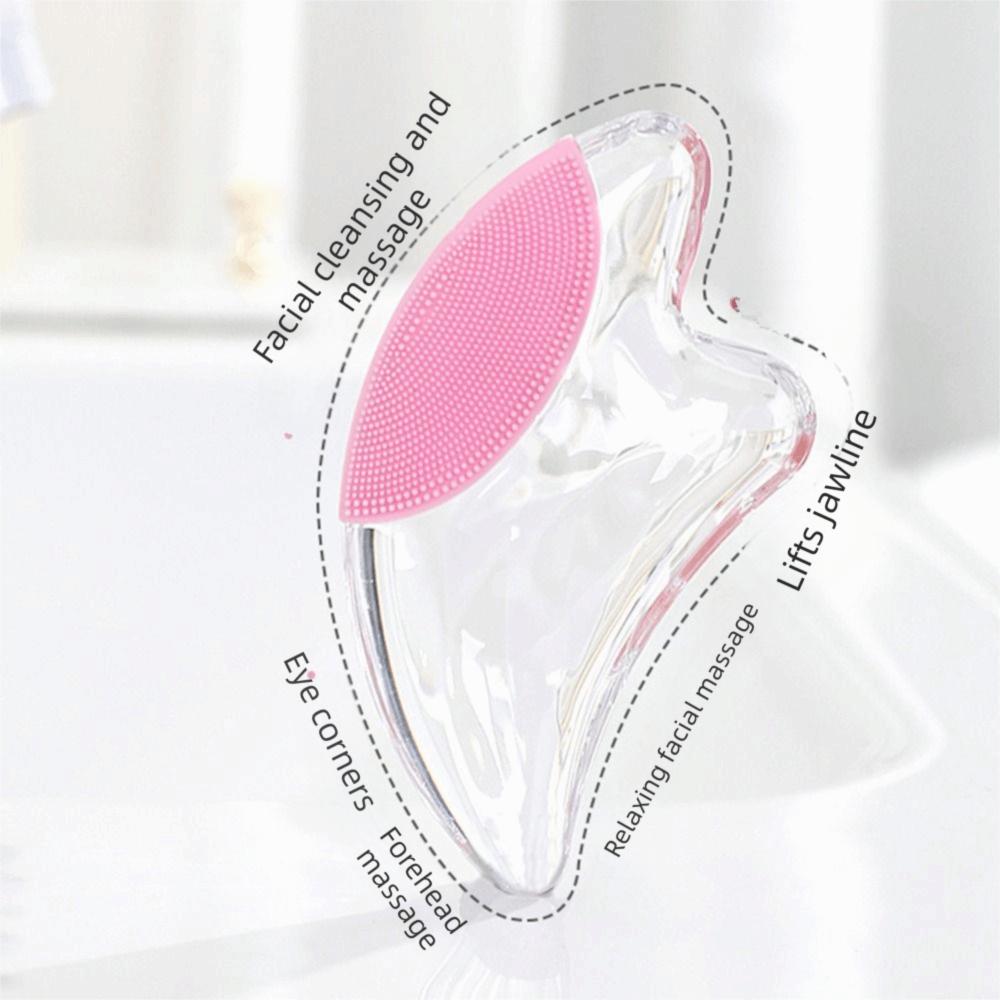 Smooth Edges Facial Massage Scraper Transparent Resin Face Lifting Machine  Body Treatment