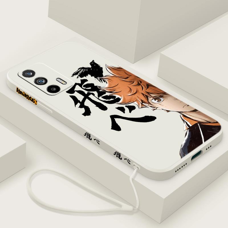 Haikyuu Animation For OPPO Reno 9 8 7 6 5 4 Z SE Pro Plus Lite Lite Liquid Left Rope Silicone Soft Phone Case