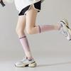 Sports Compression Socks Women Knee High Athletic Socks Elastic Breathable Cushioned Socks for Running Fitness Yoga Dance