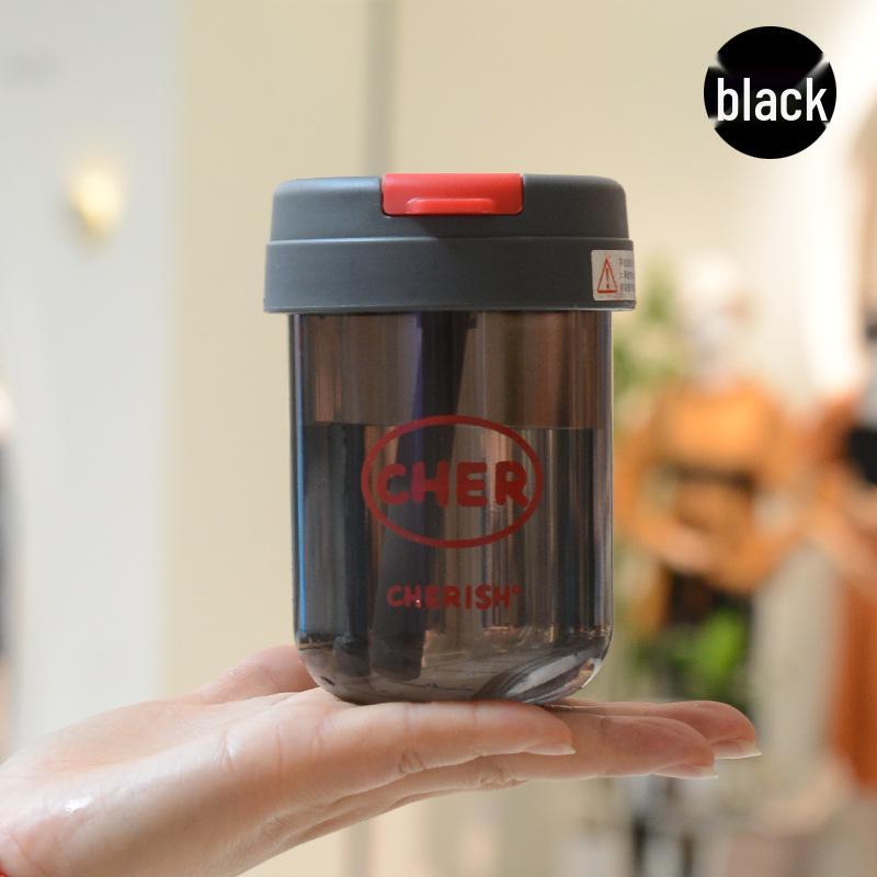 Customizable Summer Flower Tea Straw Cup - Portable, High-Value Plastic Gift for Students & Couples