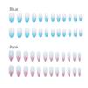 24pcs/set Reusable Flame Fake Nails Acrylic Coffin Ballerina Blue Pink Purple Silver Fire Full Cover False Nails Nail Tips Nail Art Tools