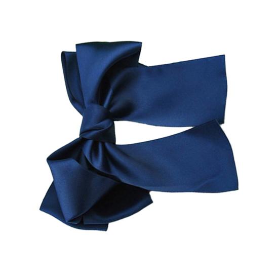 Women Fashion Korean Satin Ribbon Bowknot Hair Clips Barrette Ponytail Holder