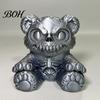Dark Rebellious Car Decor Creepy Bear Trailer Hitch Cover, 3D Printed Exhaust Cap, Towing Vivid Accessory Ball Cover Dust Cap for Truck SUV, Halloween