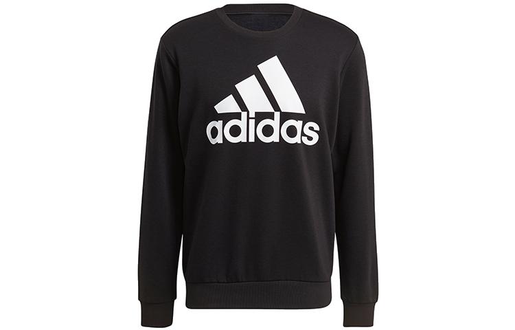 Мужские свитшоты Adidas Черные с круглым вырезом Умеренный Обычный GK9076 L