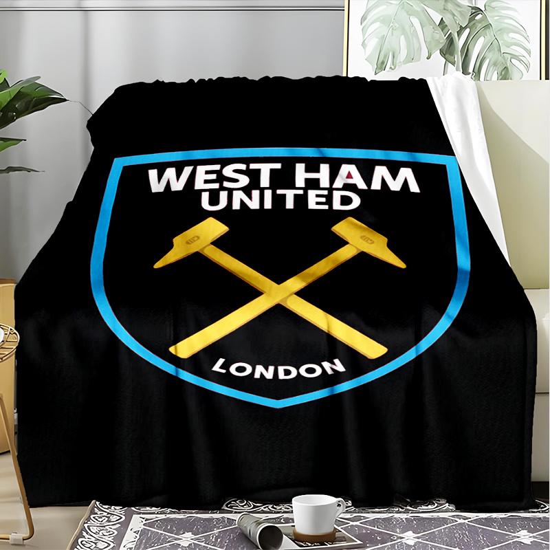 1PC West Football Printed Soft Flannel Blanket Throw for Adult Bedroom Living Room Sofa Camping Travel Fan gifts Christmas Gifts