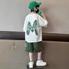 Teen Boys Clothing Set Summer Letter Short Sleeve T-shirt Pants 2Pcs Suit for 5 6 8 10 12 Years Kids Handsome Casual Outfit