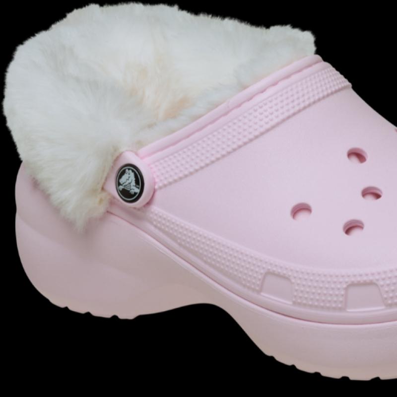 Crocs Fuzz Lined Platform Clog Black 212854 6zw