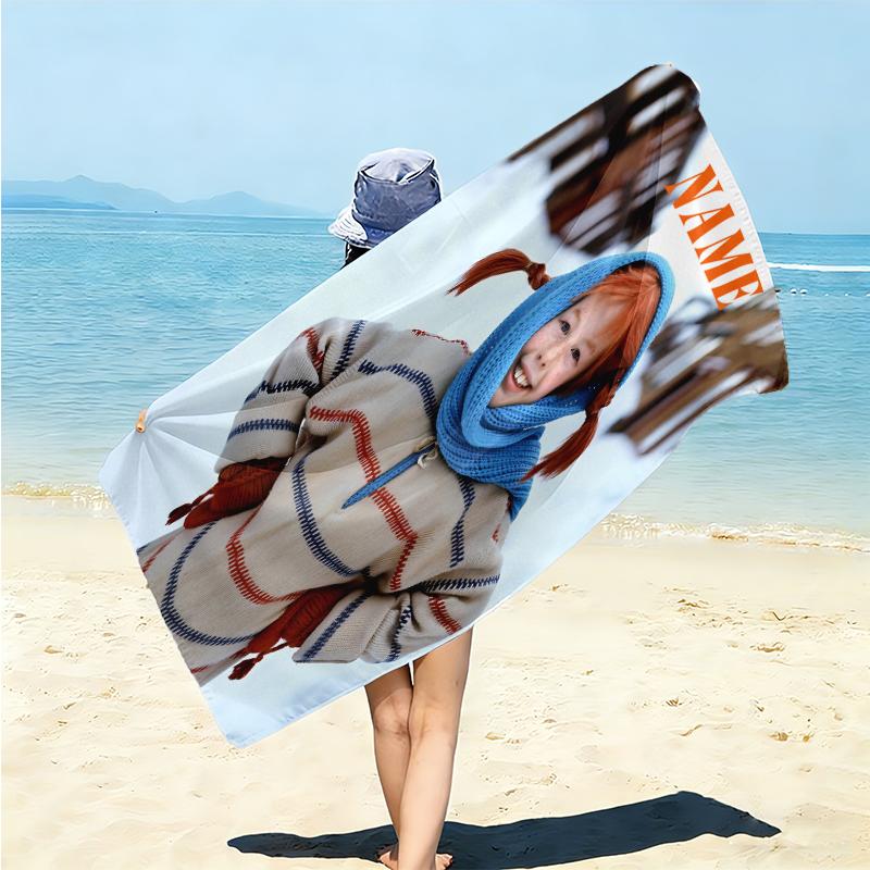Personalized Halloween Party Invitation Beach Towel Microfiber Beach Towel Thin Absorbent for Beach Swimming Yoga Bath Sports. 0910249