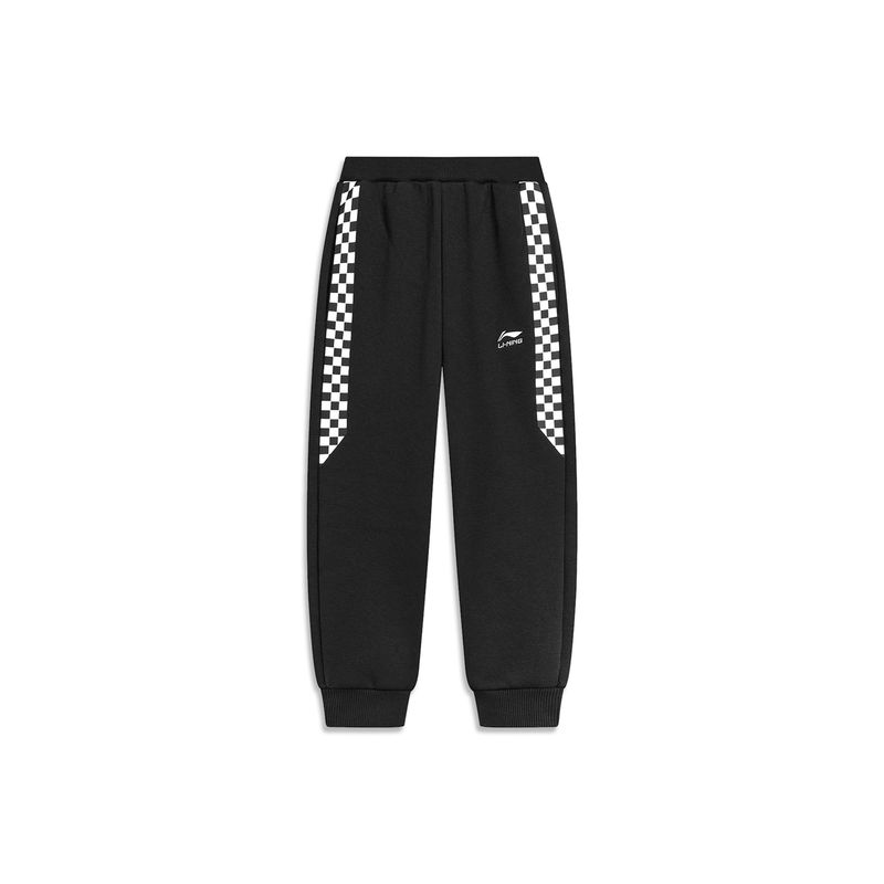 

Li Ning Student Autumn and Winter Little Kid Older Kid Jogger Pants Sports Pants Black -3 (Fleece-lined) 110cm