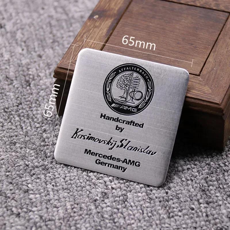 AAVV1 Car Aluminum Sticker Emblem Badge Decals Accessories For Mercedes-Benz A/B/GLA/CLA Smart AMG W108 W124 W126 W140 W168 W169 W176