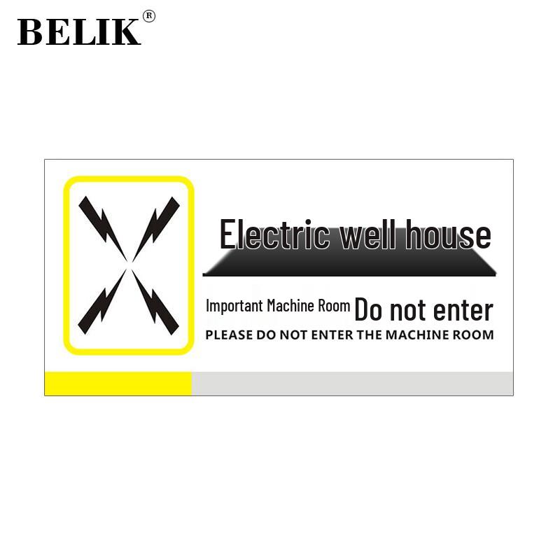 BELIK Electric Room Warning Sign 30x15 CM