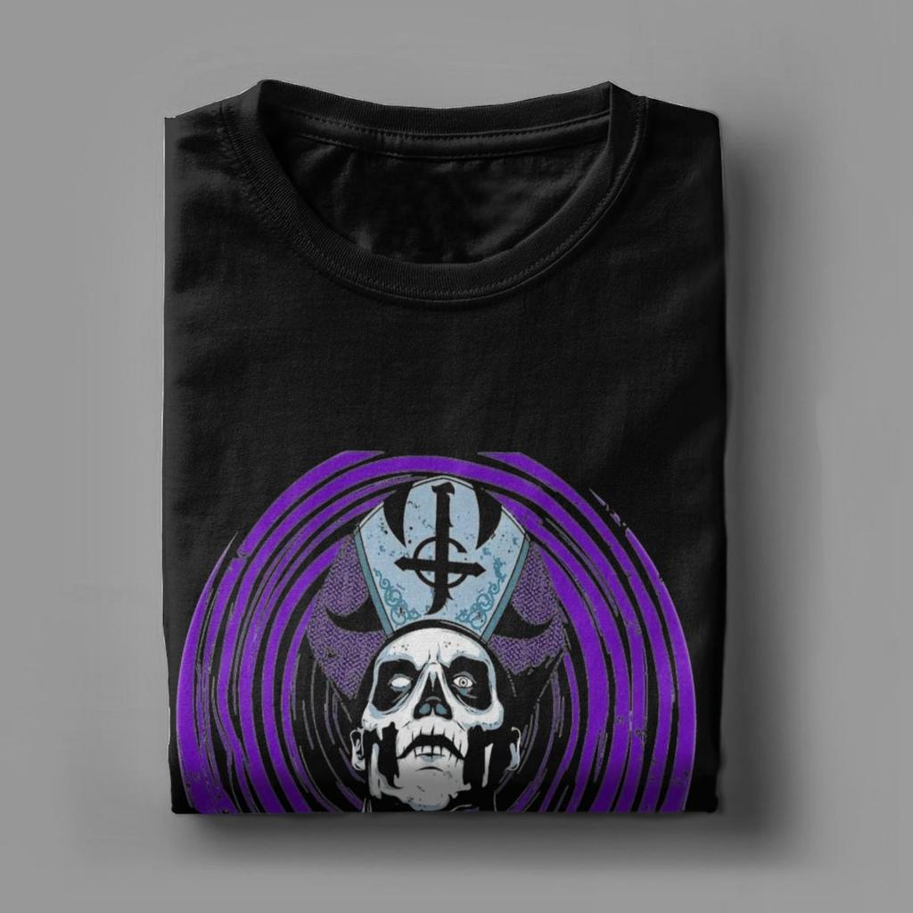 Lustiger Ghost B.C.. Band-T-Shirts für Herren Rundhals Baumwoll-T-Shirts Kurzarm-Tees Geschenk Kleidung