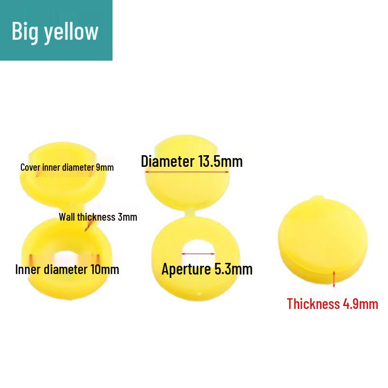 Decorative Plastic Screw Caps for Furniture and Wardrobes - Three-in-One Design