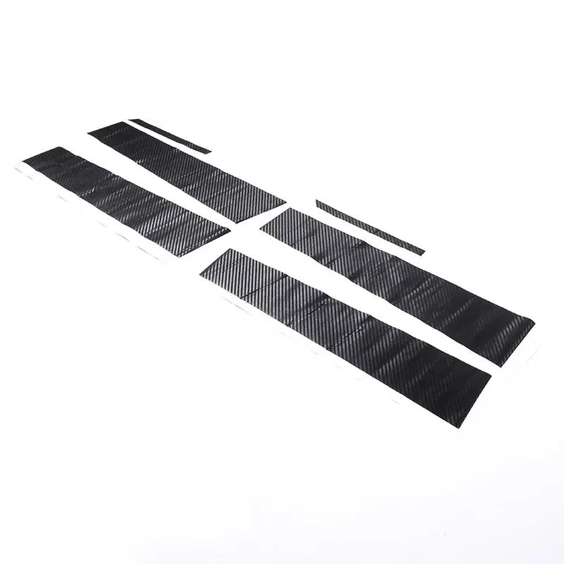 

For RIVIAN R1T(pickup)2022-2025 PVC Carbon Fiber Car Door Window Center B Pillar Post Trim Cover Sticker Car Accessories
