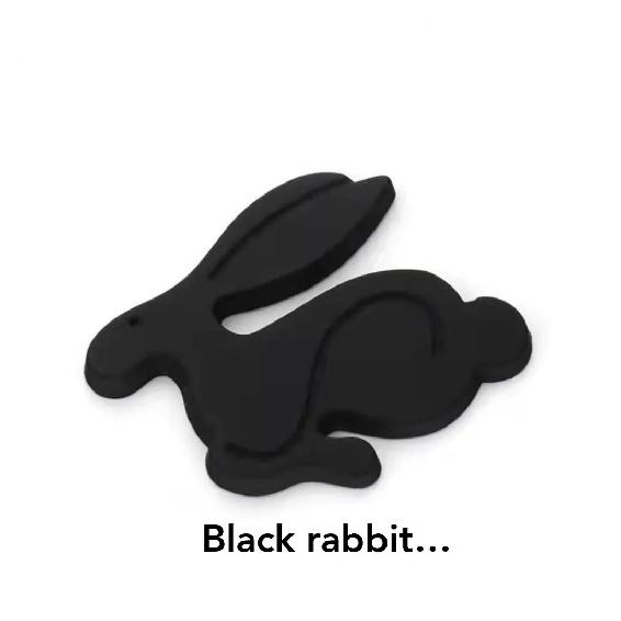 1Pcs Universal Cartoons Car Styling Decal for VW 3D Metal Running Rabbit Logo Chrome Emblem Rear Trunk Badge Accessories