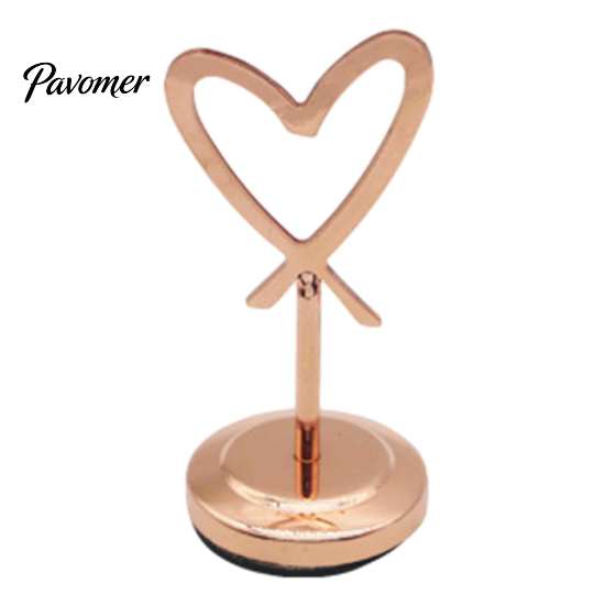 Desktop Photo Display Stands Hollow Heart Table Number Holder, Love Place Card Stand, Metal Seat Holders Clip for Photos, Food Signs, Memo Notes,