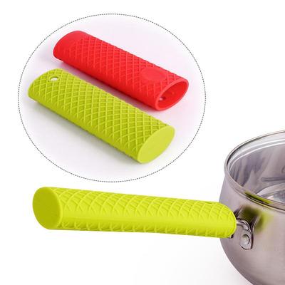 1pcs Silicone Pot Pan Handle Mitts Cover Grip Saucepan Holder Home Kitchen Sleeve Slip Case Cover