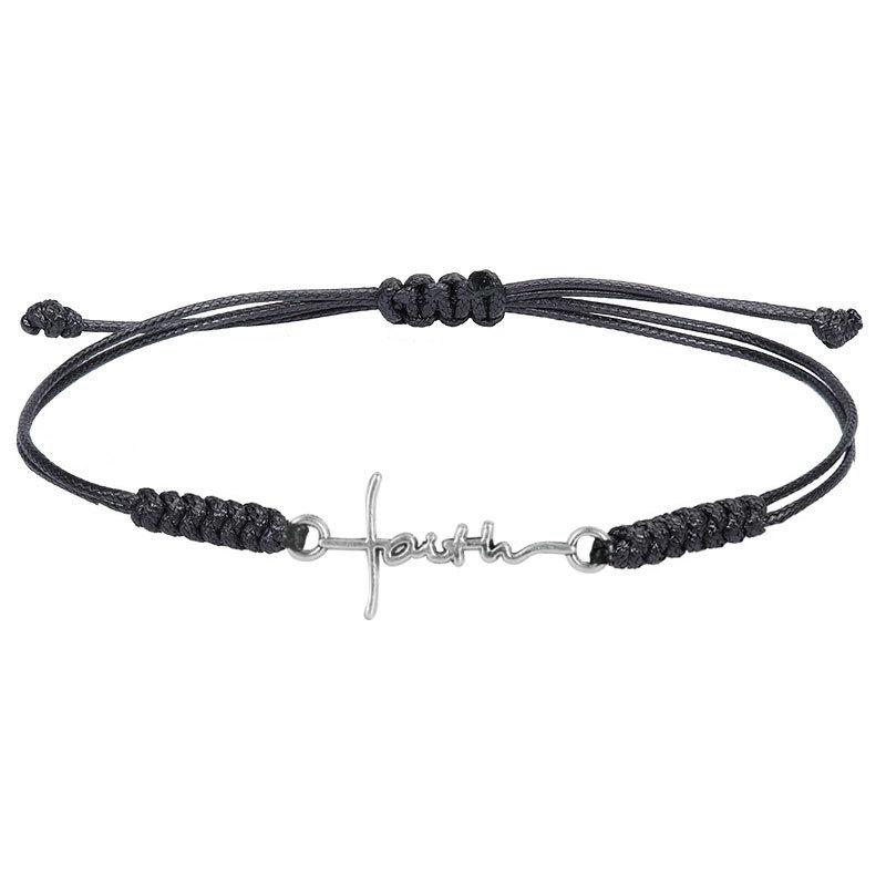 1 Pcs Hand Woven Alloy Bracelet for Baseball Football, Basketball and Volleyball