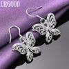 925 Sterling Silver Hollow Butterfly Earrings Fashion Jewelry
