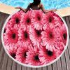 Flower Round Beach Towel,Microfiber Quick Dry Beach Blanket,Soft Absorbent Sand Proof Circle Swim Pool Towel Portable Picnic Mat