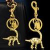 Alloy Flamingo Pendant Cute Cartoon Big Dinosaur Keychain Premium Bag Keychain Pendant