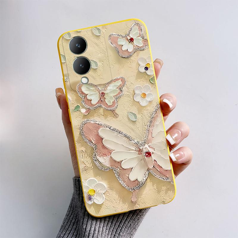 Custodia Per Vivo Y17 S Y17S Y16 Custodia Per Telefono Silicone Morbido Bella Farfalla Cover Posteriore Per VivoY17S Vivo Y 17S Y 16 Fundas Coque Capa