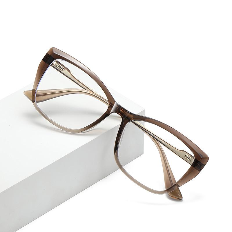 Premium Square Cat-Eye Shaped Presbyopia Eyeglasses Stylish Clear Glasses TR90 Big Frame Anti Blue Light Diopter Eyeglass Leesbrillen