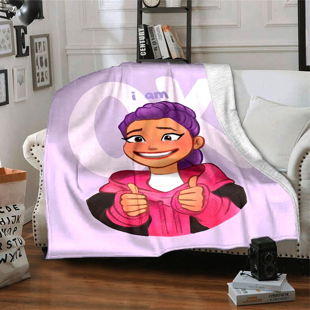 1pc KPop Demon Hunters RUMI1 Blanket, Gift, for Men and Women, Soft Blanket, Good for Sofa Bed Couch Travel, Lightweight Flannel Blanket