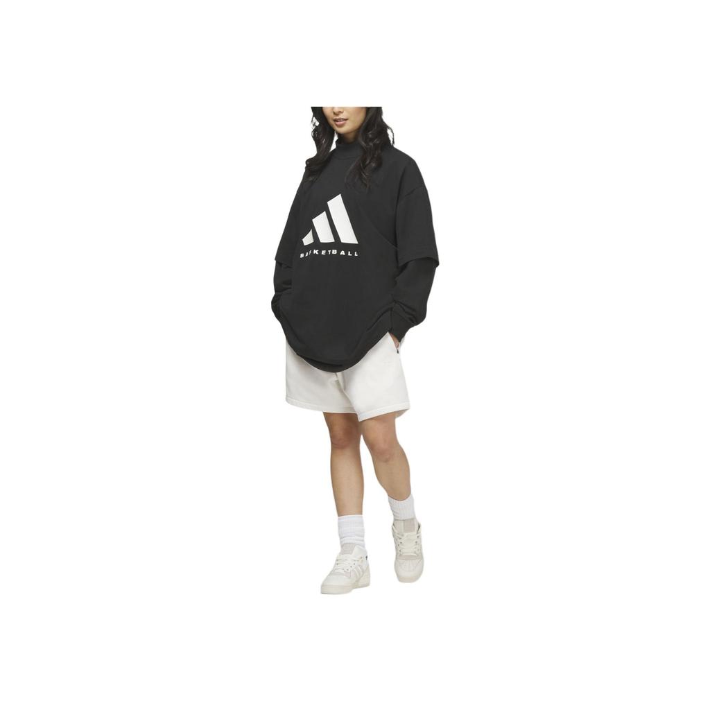 Adidas Originals Basketball Chapter 02 Vintage Sports Short Sleeve T-Shirt Unisex Tops Black IK0001