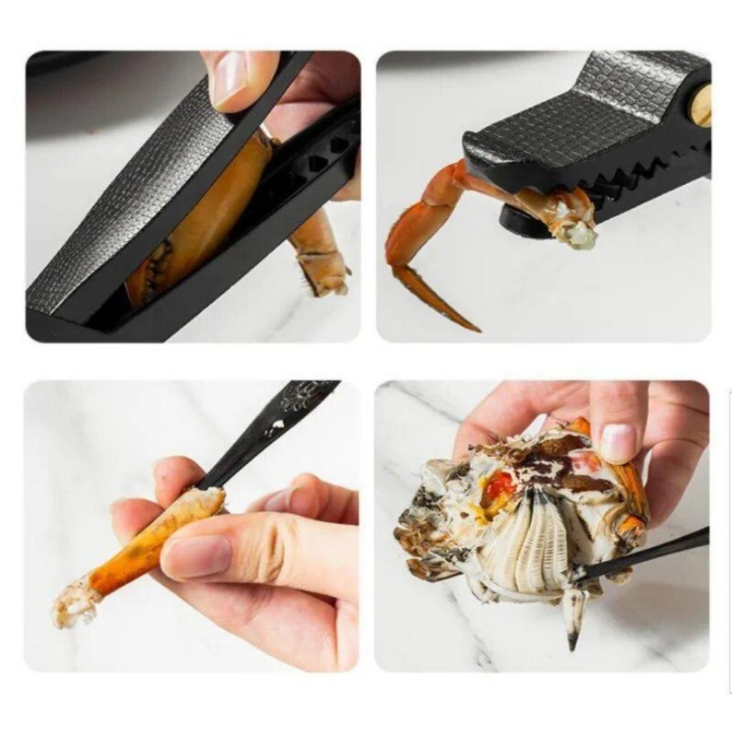 Pro Crab Crackers Set - Zinc Alloy Nut & Shellfish Opener Tool W/ Tweezer for Lobster, Walnuts, Kitchen
